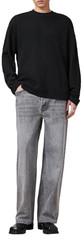 AllSaints Men’s Foster Ls Crew Neck Jet Black Size XXL