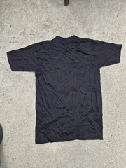 Bayside Men’s Black Preshrunk Cotton Funny Graphic Crew Neck T-Shirt Size S