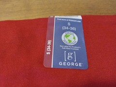 George Men’s Small (34-36) Moisture Wicking Crew Neck Short Sleeve Tee Shirt Red