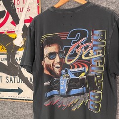 Daniel Ricciardo Formula 1 T Shirt Size Large Faded Black Vintage Style AOP Car