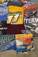 24 Piece Lot 18 Racing T Shirts 6 Hats Nascar, Dirt Reseller Bundle Wholesale