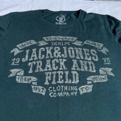 Men’s Green Jack & Jones T-Shirt Front Logo Size L ￼