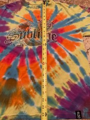 420 SUBLIME BAND T-SHIRT RAINBOW TIE DYE DISTRESSED ( MENS M ) PREOWNED
