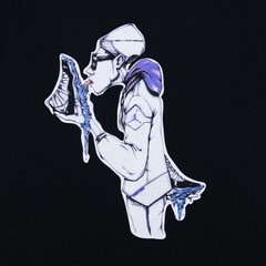 Nike Air Jordan T-Shirt Mens XXL Concord T Icey Soles Lick Shoe Black Retro ok