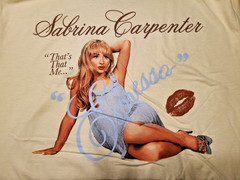 SABRINA CARPENTER “Espresso” lyrics GRAPHIC TEE BRAND NEW WITH TAG Sz Large
