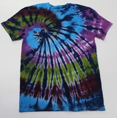 Tie Dye T-Shirt Adult M Purple Bite Blast Hanes 100% Cotton Short Sleeve