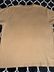 Carhartt Mens Short Sleeve T-Shirt Size Large Tan Loose Fit Casual Work Wear