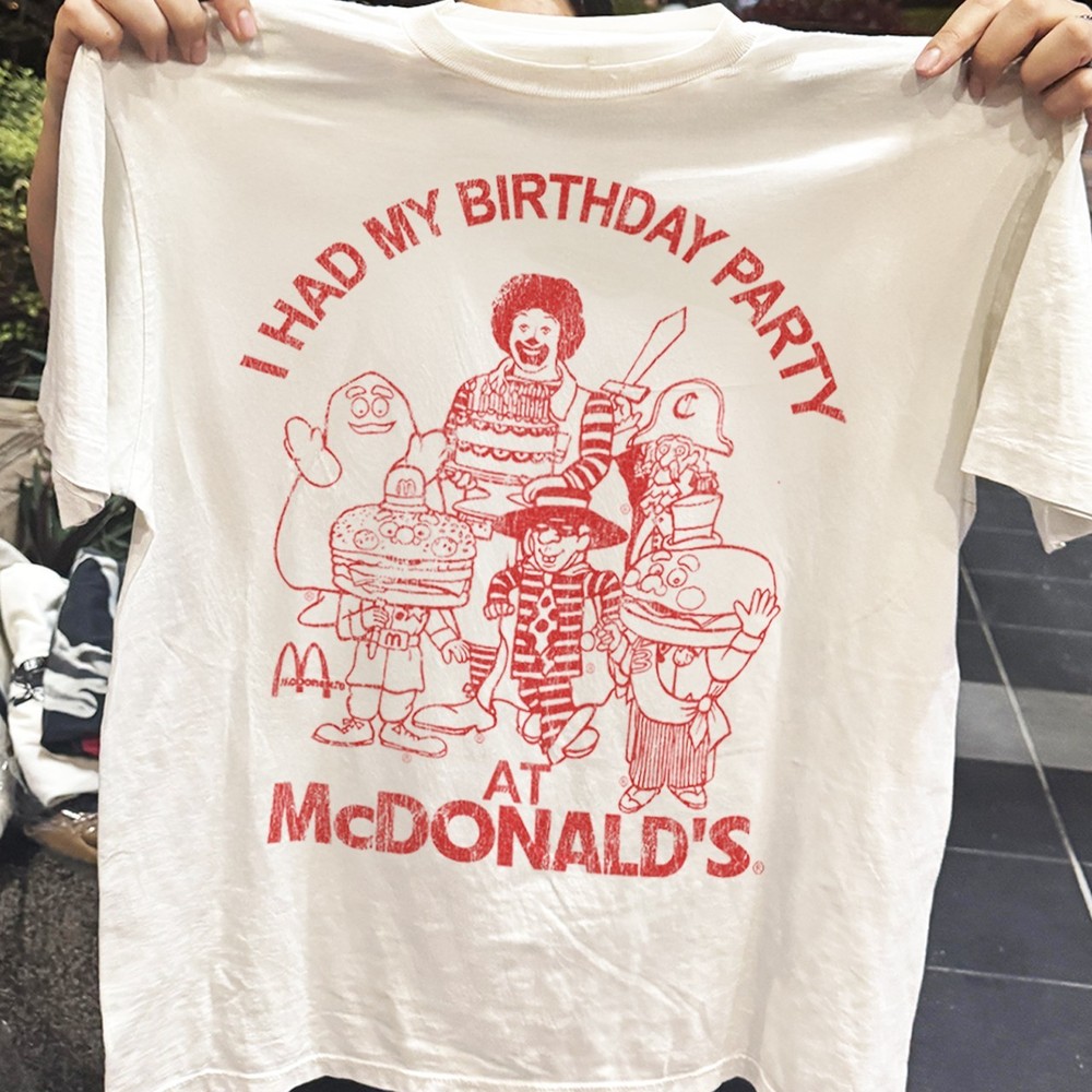 90s I Had My Birthday Party At Mcdonald’s Promo White T-Shirt XXL