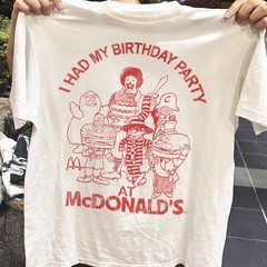 90s I Had My Birthday Party At Mcdonald’s Washed White T-Shirt L