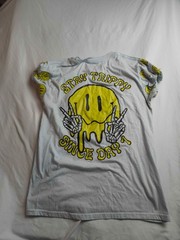 Weekend Warrior Shirt Mens Medium Gray Stay Strippy Sinde Day 1 Smiley Casual