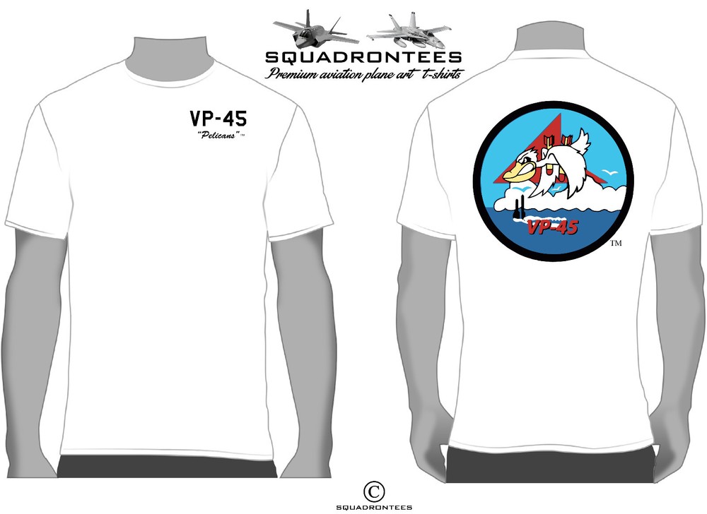 VP-45 Pelicans Logo Back Squadron T-Shirt – USN Licensed Product