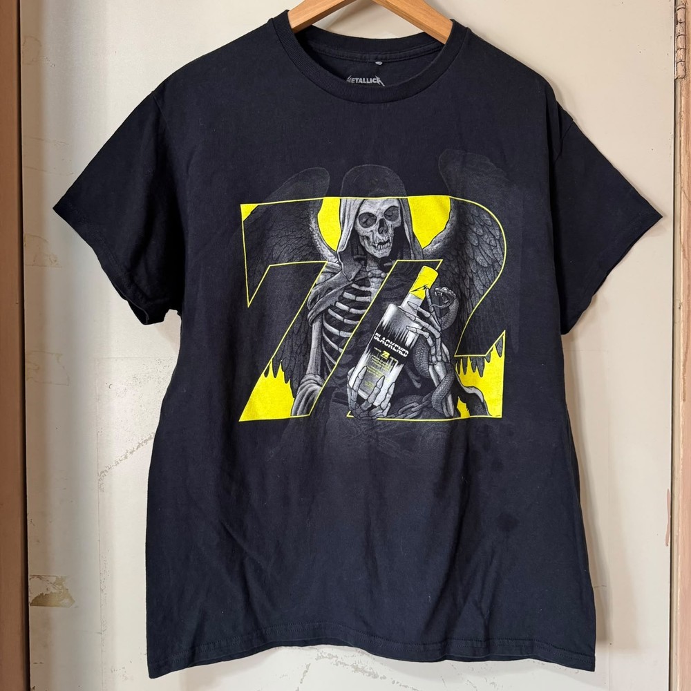 Metallica Concert Shirt Mens L Black M72 Tour 2023 Blackened Skull Graphic Tee