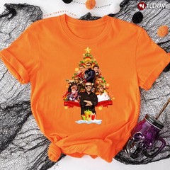 George Michael Christmas Tree T-Shirt Orange Unisex All size D1066