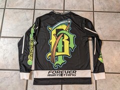 Broken Promises Grim Reaper Hockey Jersey Shirt Black Flame Graphic Men’s Small