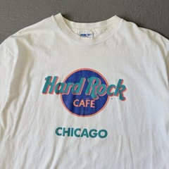 Vintage 1980’s Single Stitch Hard Rock Chicago Graphic Tee Shirt – Large
