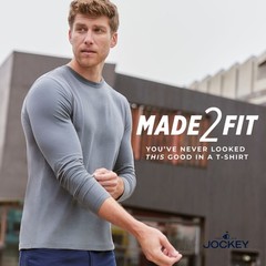 Jockey Men’s Made2Fit Long Sleeve Crew Neck T-Shirt
