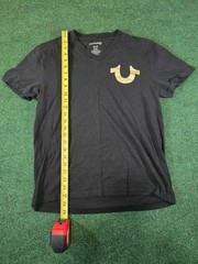 True Religion T-Shirt Black With Horseshoe Logo Adult Medium