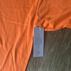 Athletic Works Men’s XL Orange Solid Crew Neck Short Sleeve Cotton Tagless Tee