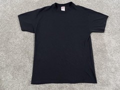 VINTAGE Soffe Shirt Mens Medium Black Blank 100% Cotton Basic Tee 90s