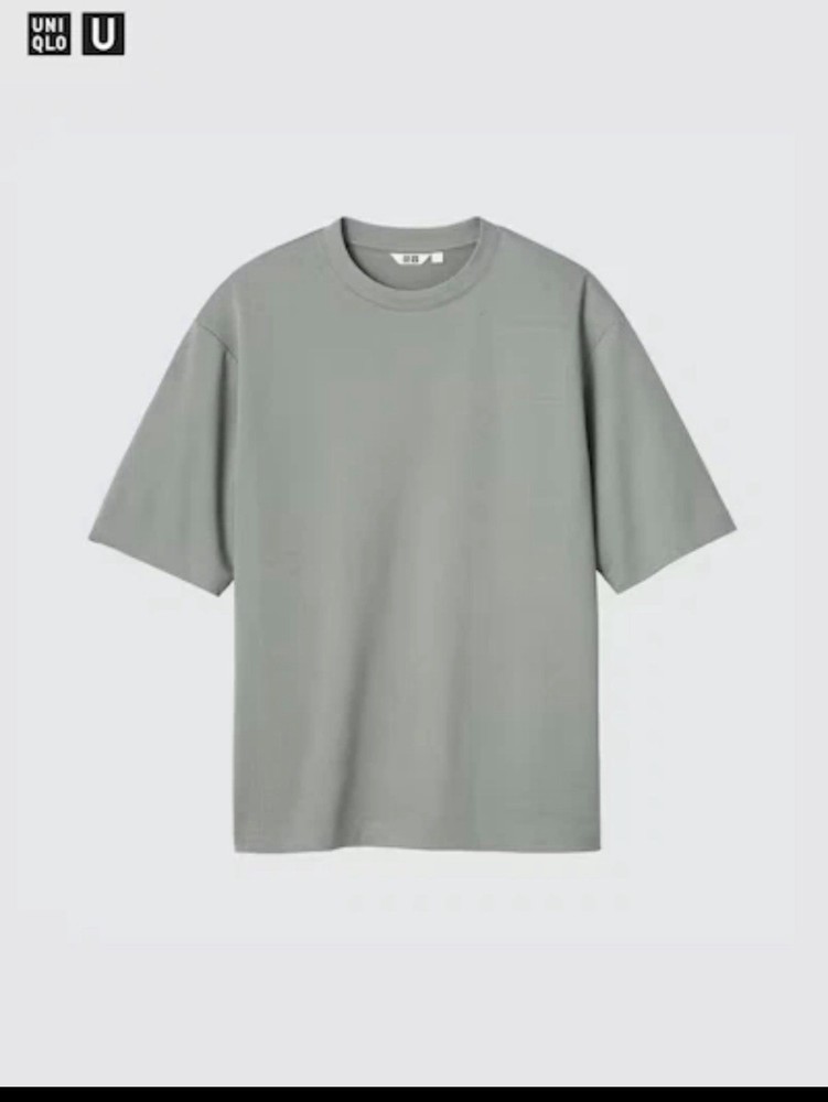 Uniqlo U AIRism Cotton Oversized T-Shirt Green Large