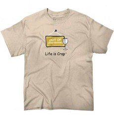 Life Is Crap Wine Drinks Funny Girls Night Womens Graphic Crewneck T Shirt Tee