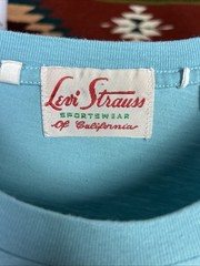 LVC T-Shirt M Levi’s Vintage Clothing 50s 60s Casuals Light Blue Single Stitch