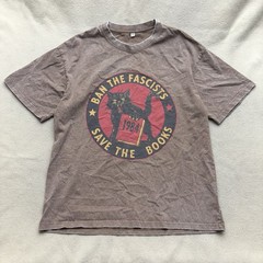 Ban The Fascist Save The Books Shirt M/L Vintage Wash 1984 Karl Marx Communism