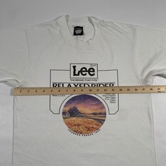 VTG 90s Lee Denim Jeans Promo T-Shirt Mens Medium Relaxed Rider Americana