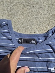 Lost Men’s Blue White Striped Logo Crew Neck Sleeveless T-Shirt Size XL Regular