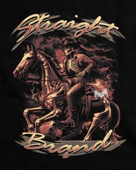 Skeleton Cowboy Horse Graphic T Shirt Western Gothic Vintage Unisex Tee