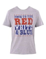 AMERICA TRUE TO THE RED WHITE & BLUE MENS GRAY T-SHIRT SIZE 3XL (54-56)