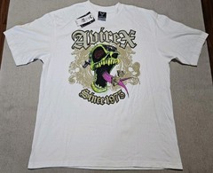 Avirex NWT Vintage Y2K Tshirt Men’s XXL White Skull Dice Multicolored RARE