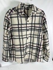 Alpine Designs Black Cream Plaid Heavyweight Shacket Jacket L Outdoors Warm