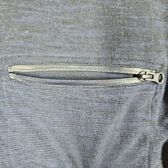 Calvin Klein Zipper Pocket Long Slv Shirt Dark Blue Black Marled Striped Sz L