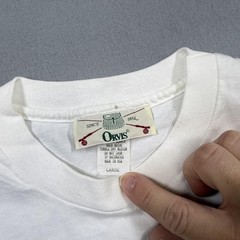 Vintage Orvis Shirt Mens Large White Beach House Sailboat Graphic Tee Nautical