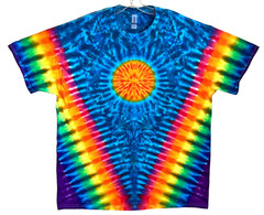Tie Dye Shirt | Sun Rainbow V Blotter | Handmade | Unisex | Tall | Women’s