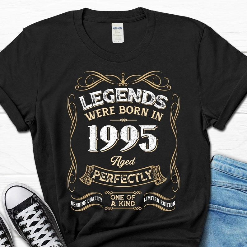 2025/30th Birthday T-Shirt For Men, Legends Were Born In 1995 Gift, 30 Years Old