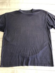 Perry Ellis Portfolio Shirt Mens 2XL Navy Ribbed Knit Crewneck Short Sleeve