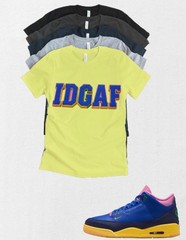 Shirt to match Jordan 3 OG Retro x Jordan 3 SP “Brazil” IDGAF Matching Tee