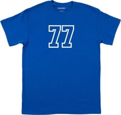 77 Retro Varsity College T-Shirt – Football, 70s, Custom Text, Various Colours