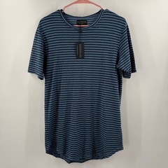 Goodlife T-Shirt Men’s Size Small NWT Blue Stripe Cotton Rayon Soft Lightweight