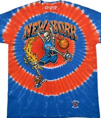 [Limited Edition] Vintage New York Dunker Basketball Skeleton Tie-Dye T-Shirt Li