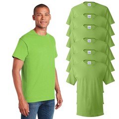 Hanes Men’s Essential-T Cotton T-Shirt Short Sleeve Crewneck Lime 6-Pack S-5XL