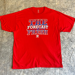 ADIDAS THE FORECAST IS FRESH XLARGE RED T-SHIRT VINTAGE STREET WEAR