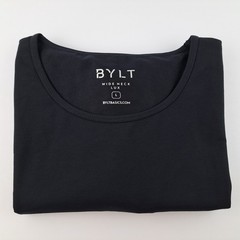 NWT BYLT Wide Neck Lux T-Shirt Mens Large Black Athletic Fit S/S Premium Basics