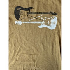 Banana Republic Mens Yellow Guitar Bass Music Graphic T-Shirt Size Medium