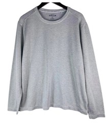 Orvis Classic Collection Shirt Tee Long Sleeve Mens XL Gray Striped Base Layer e