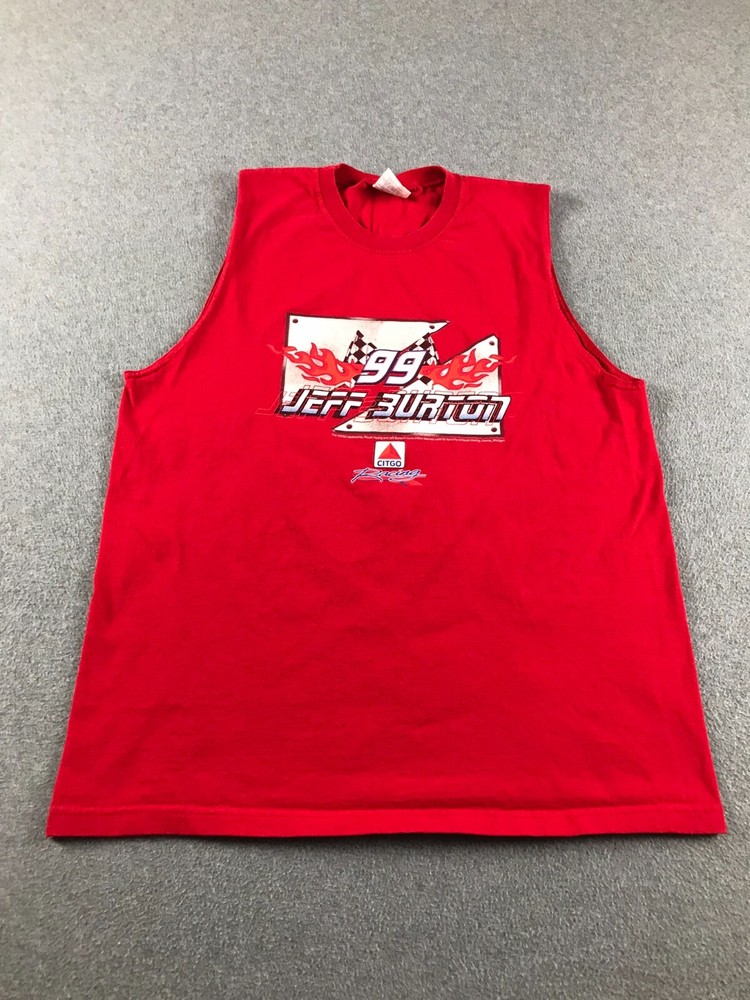 Vintage Alstyle Apparel Activewear Tank Top Shirt Mens XL Red Jeff Burton Citgo
