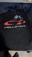 Hellstar Men’s L Cotton Black Logo Crew Neck Short Sleeve Tee NWT