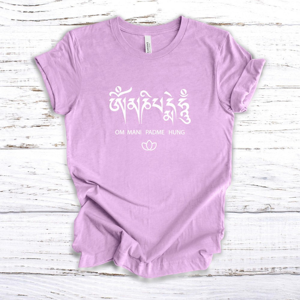 Om Mani Padme Hung – Tibetan Mantra – Unisex Jersey Short Sleeve Tee